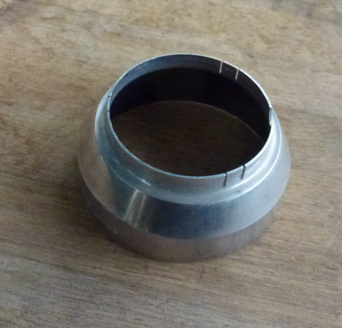 42mm A42 push fit slip on step up lightweight Alloy lens hood GB
