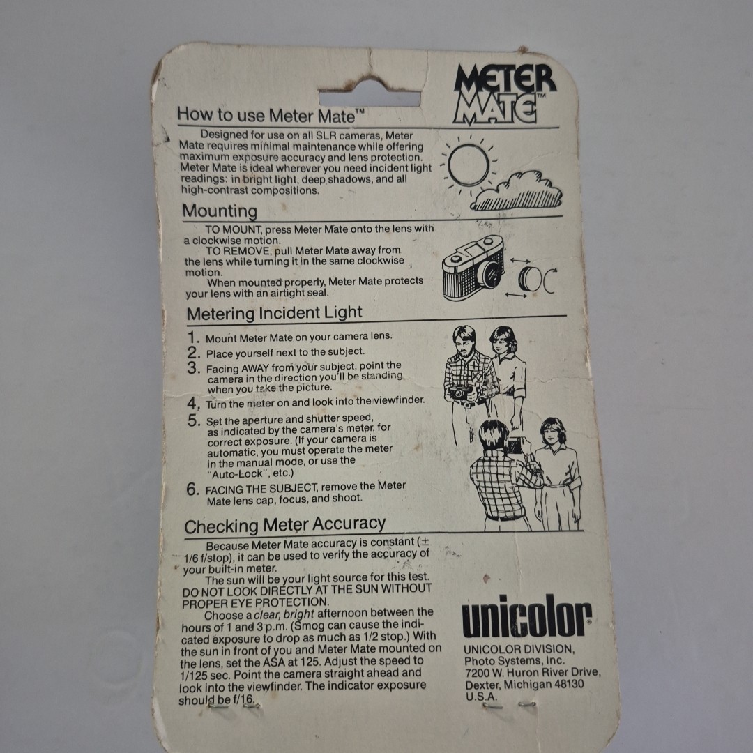 Vintage 80s Meter Mate Unicolor 52mm Cat No. 9900