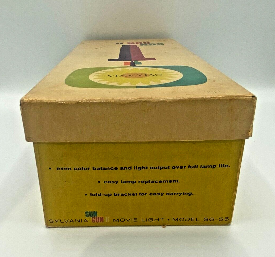 Sylvania Sun Gun II Model SG-55 Movie Light In Original Box Tested and Working