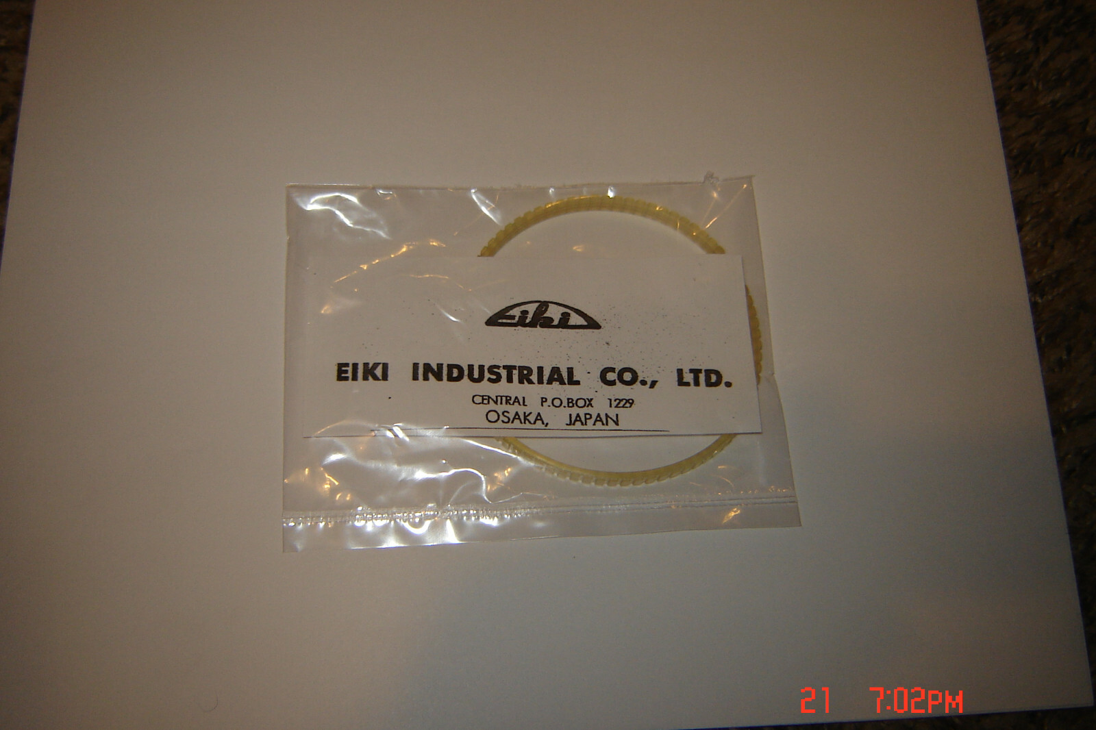 16MM EIKI Part #253-12181 Projector Belt,16mm EIKI Grooved Ribbed Belt, New