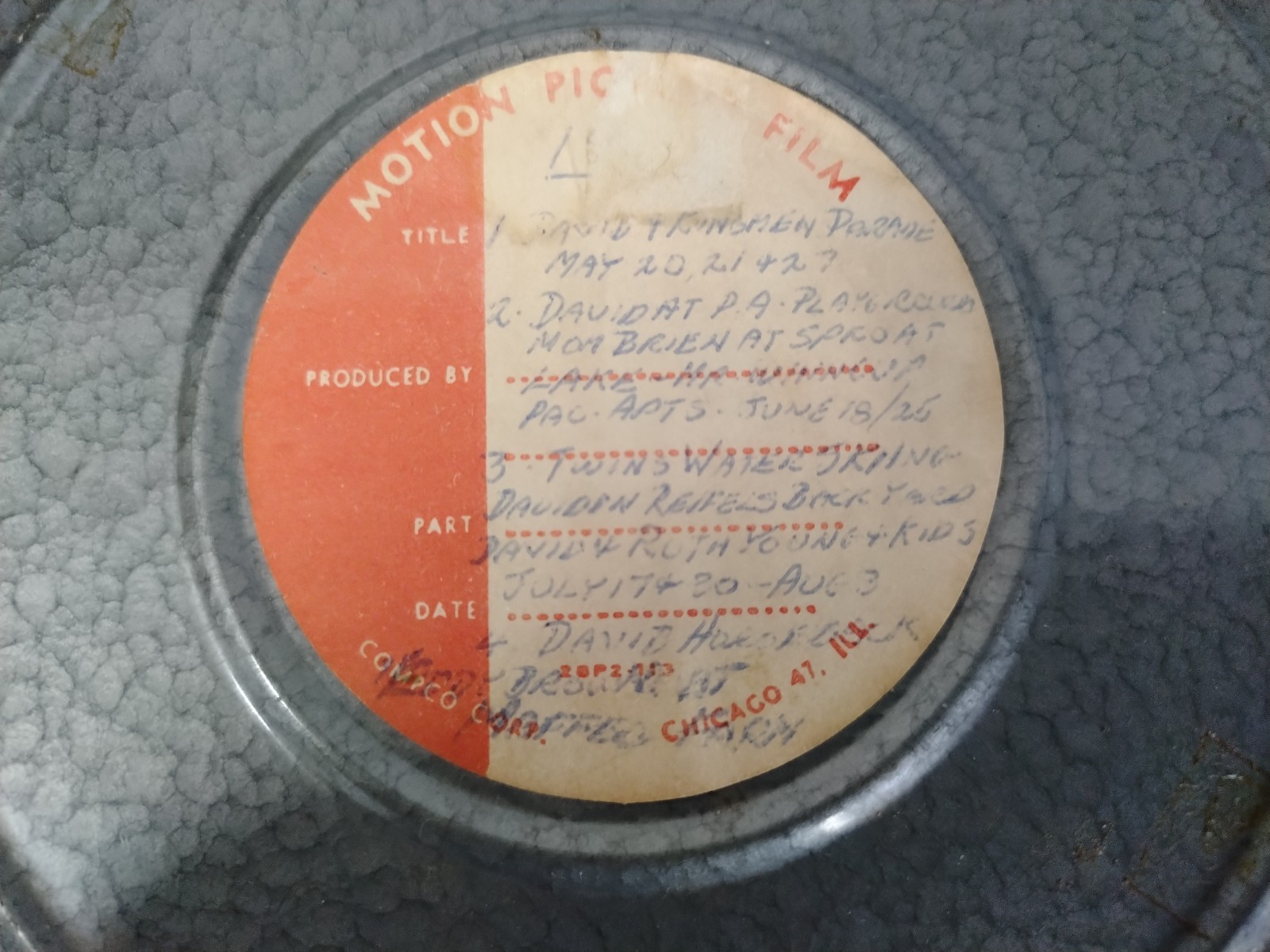 Vintage Compco/Kodascope Metal Film Reels Lot of 3 (2 with Film)