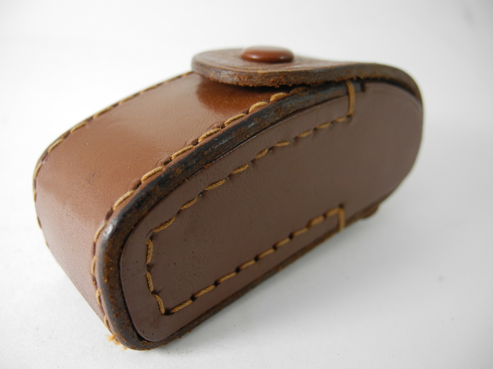 LEICA OR NIKON RANGEFINDER CASE BROWN LEATHER 1X1X3 INCHES HOOKS ON STRAP