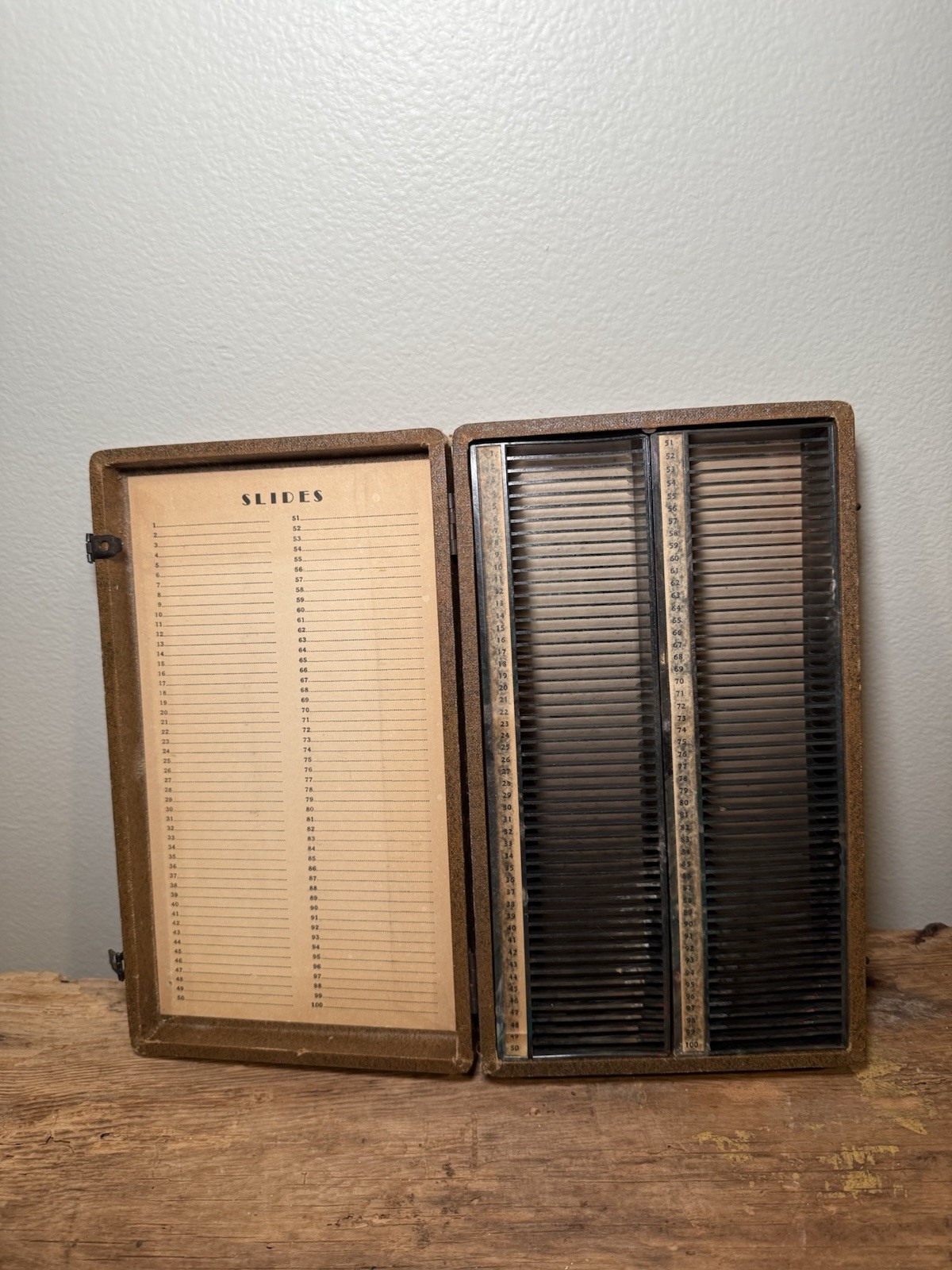 Vintage Barnett & Jaffe Brown Projector Slide Case Box Pennsylvania- empty