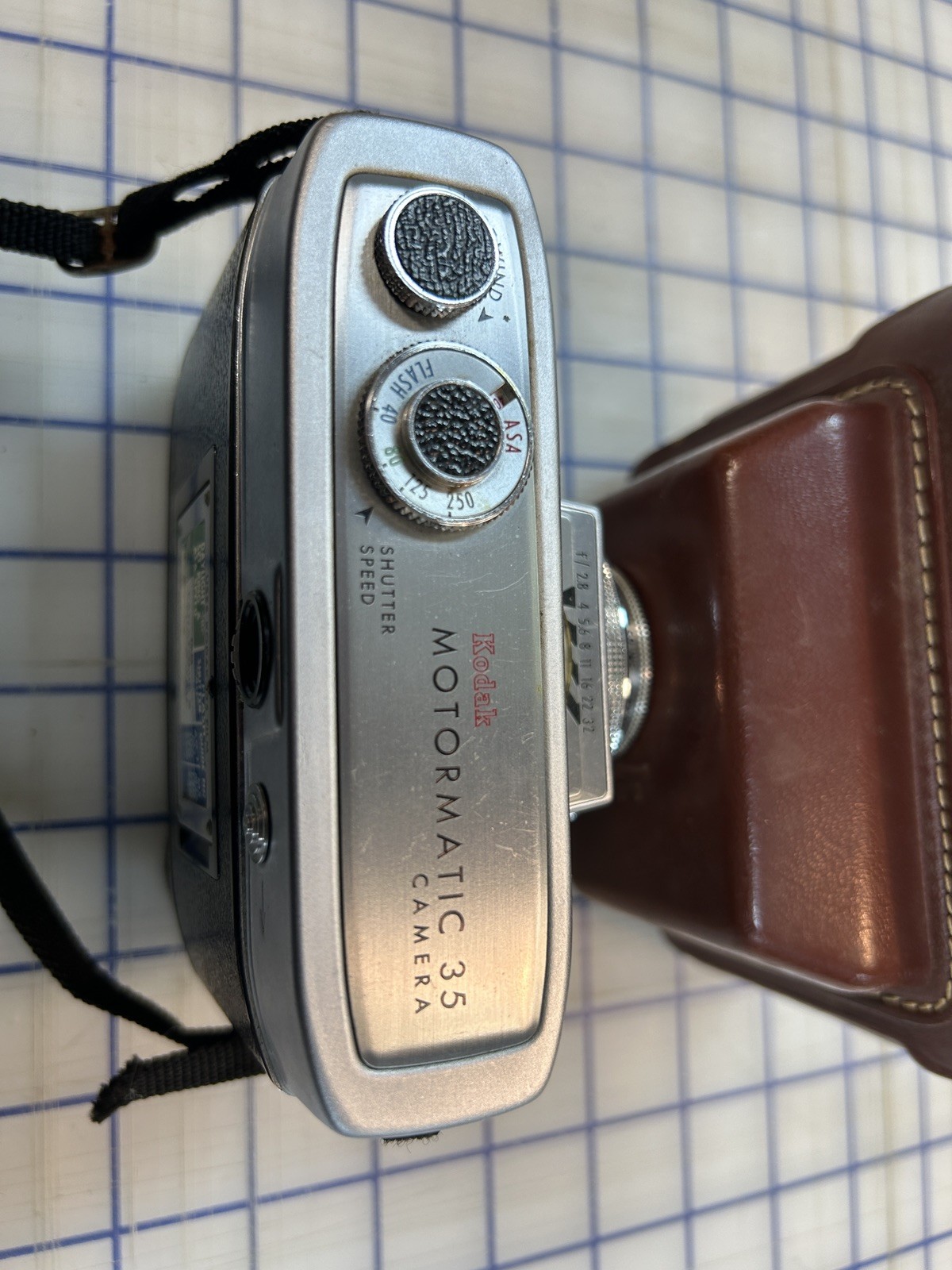 VINTAGE KODAK MOTORMATIC 35 CAMERA HARD LEATHER FIELD CASE