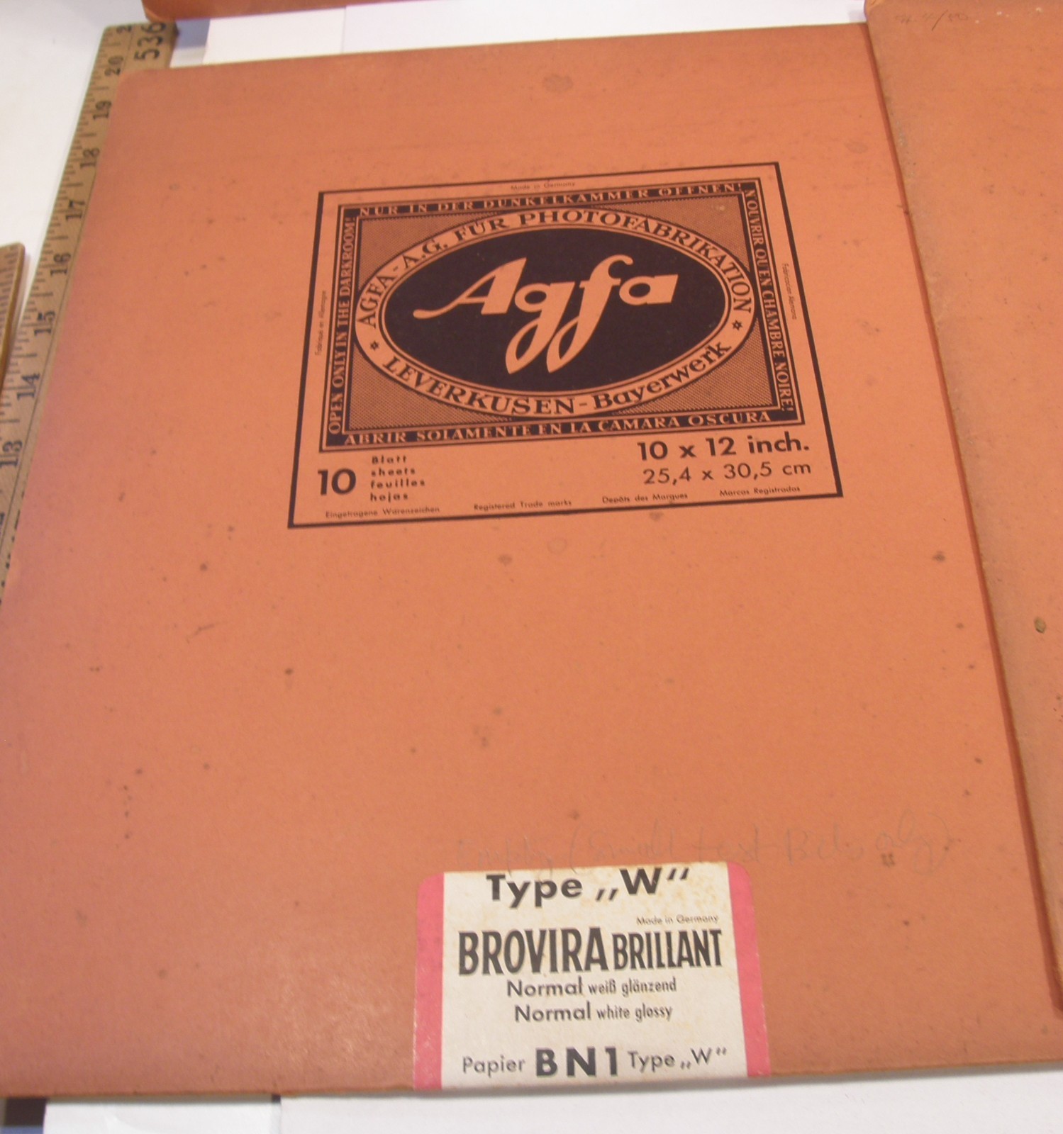 LOT 7 VINTAGE 1950’S AGFA 11X13 EMPTY CARDBOARD PHOTO PAPER ENVELOPES