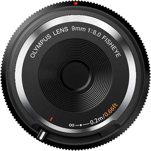 Olympus 9mm f8 Fisheye Body Cap Lens BCL‑0980 Black Mirrorless Ultra‑Slim Design