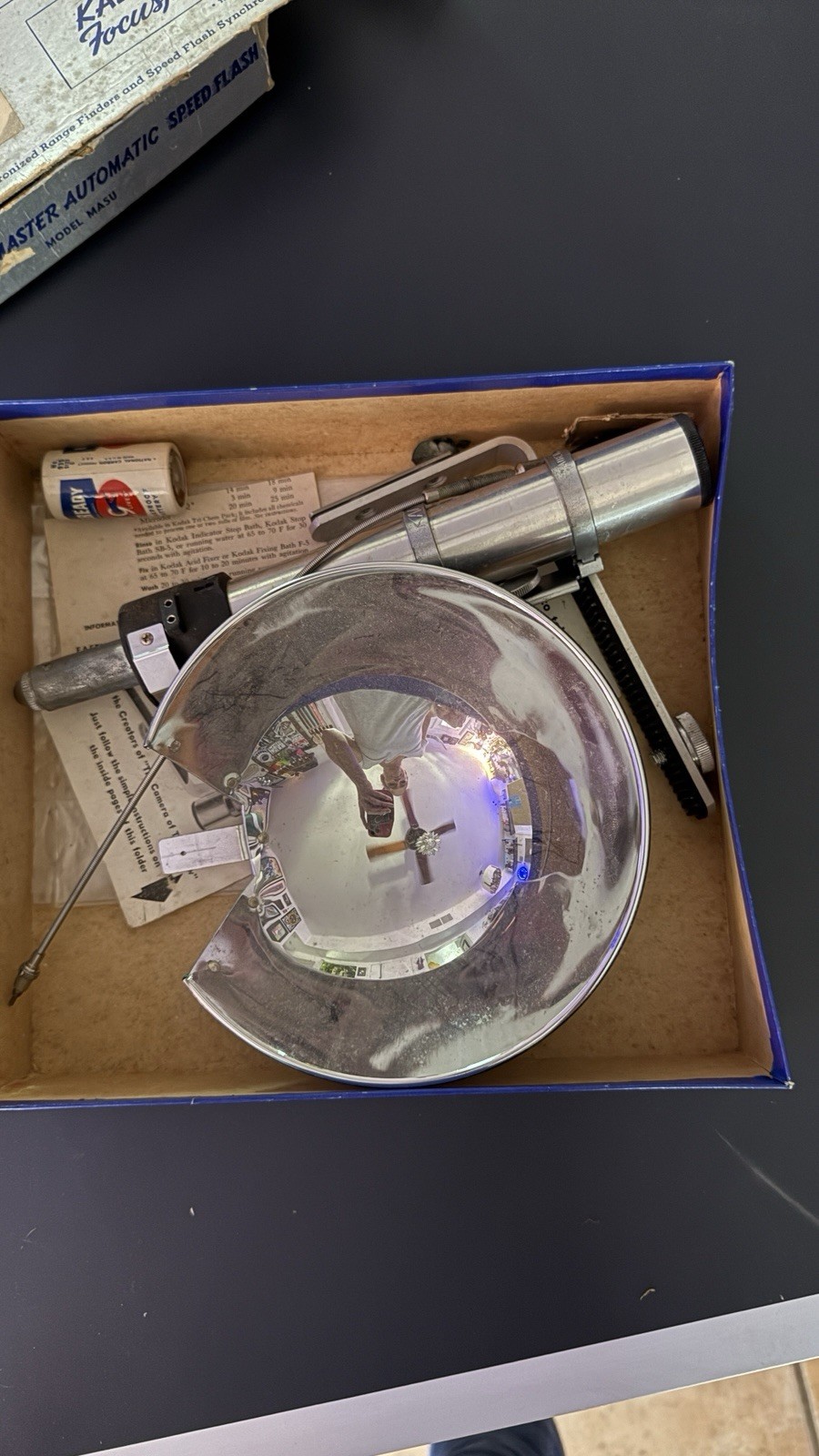 Vintage Kalart Speed Flash Gun Reflector Box Camera Acc. Mid Century Photography