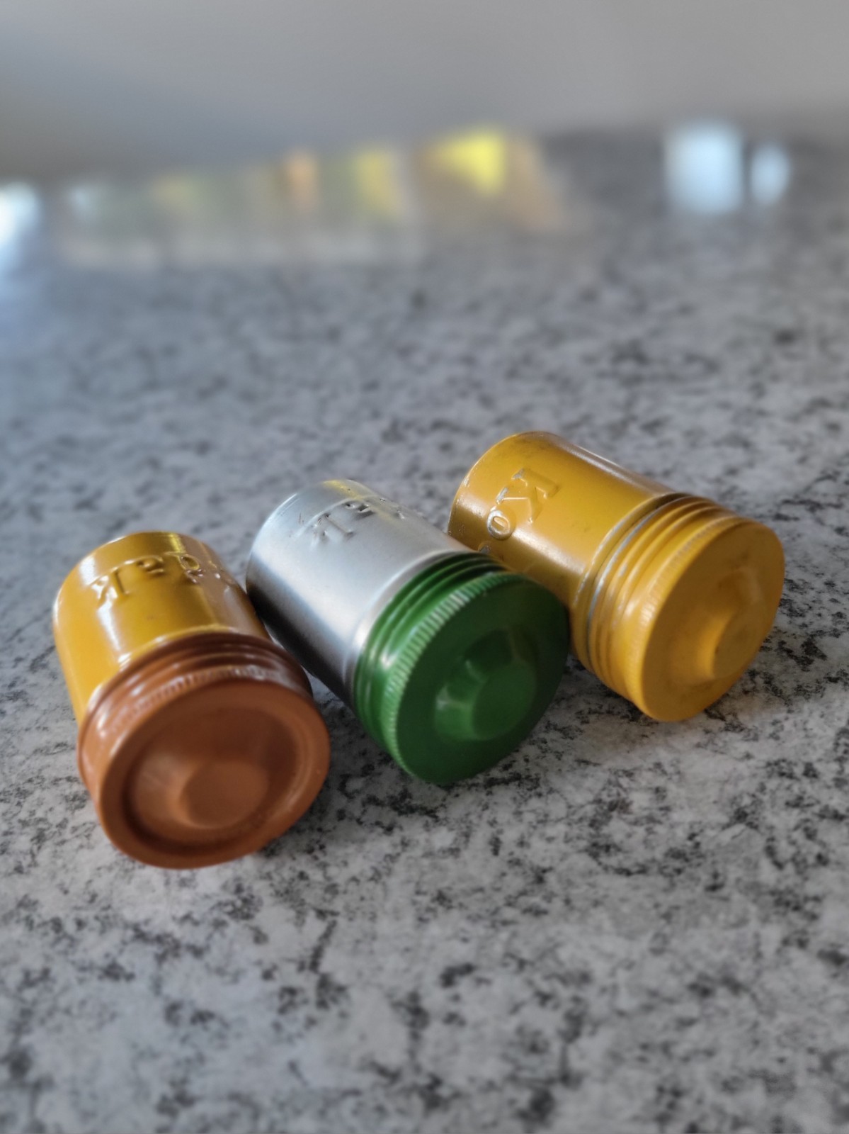 VTG Lot of 3 Kodak 35mm Film Roll Embossed Container Metal Tin Can Canister