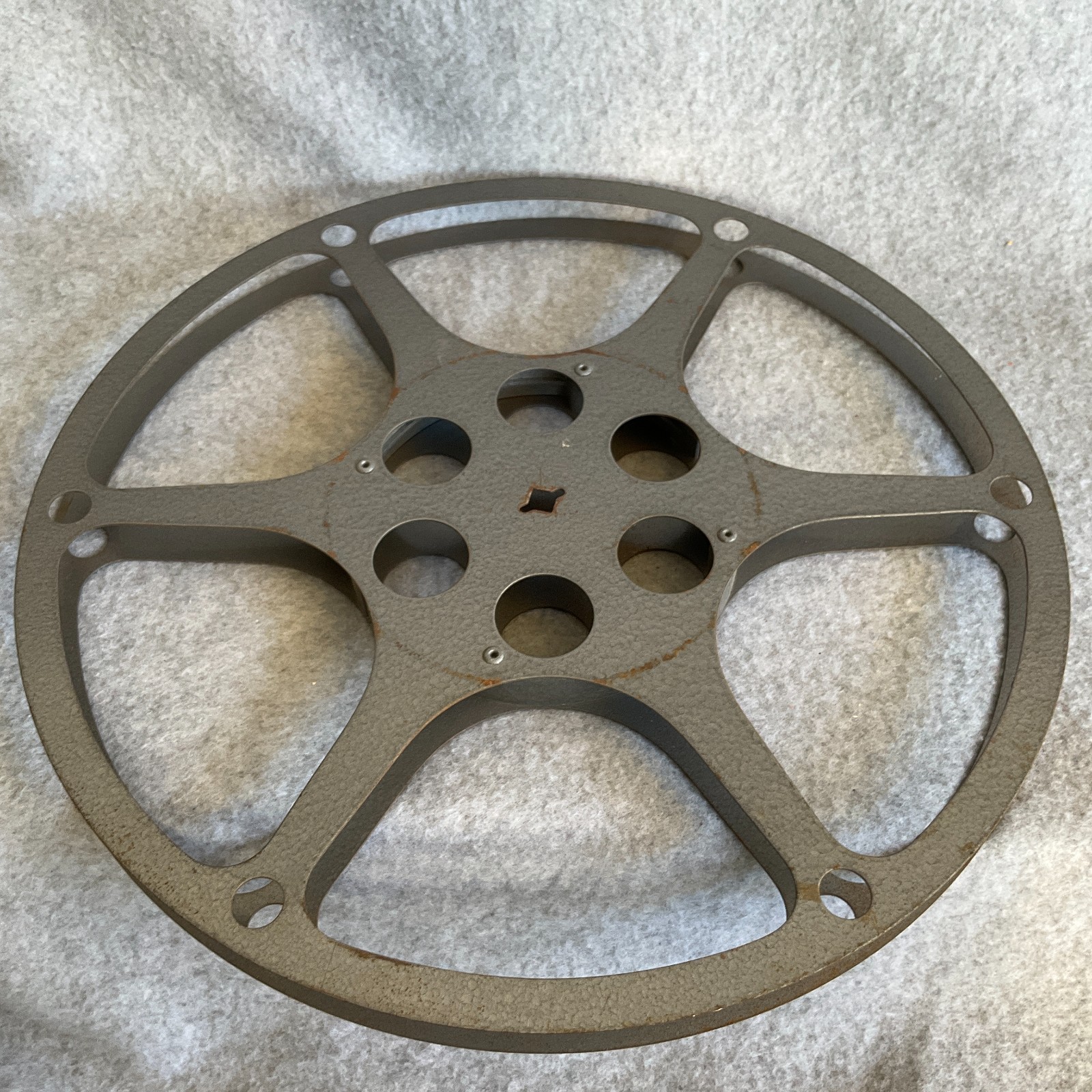 Vintage 16 MM Open Metal Film Reel 12 1/4″ x 3/4″ Compco Bros. Chicago USA