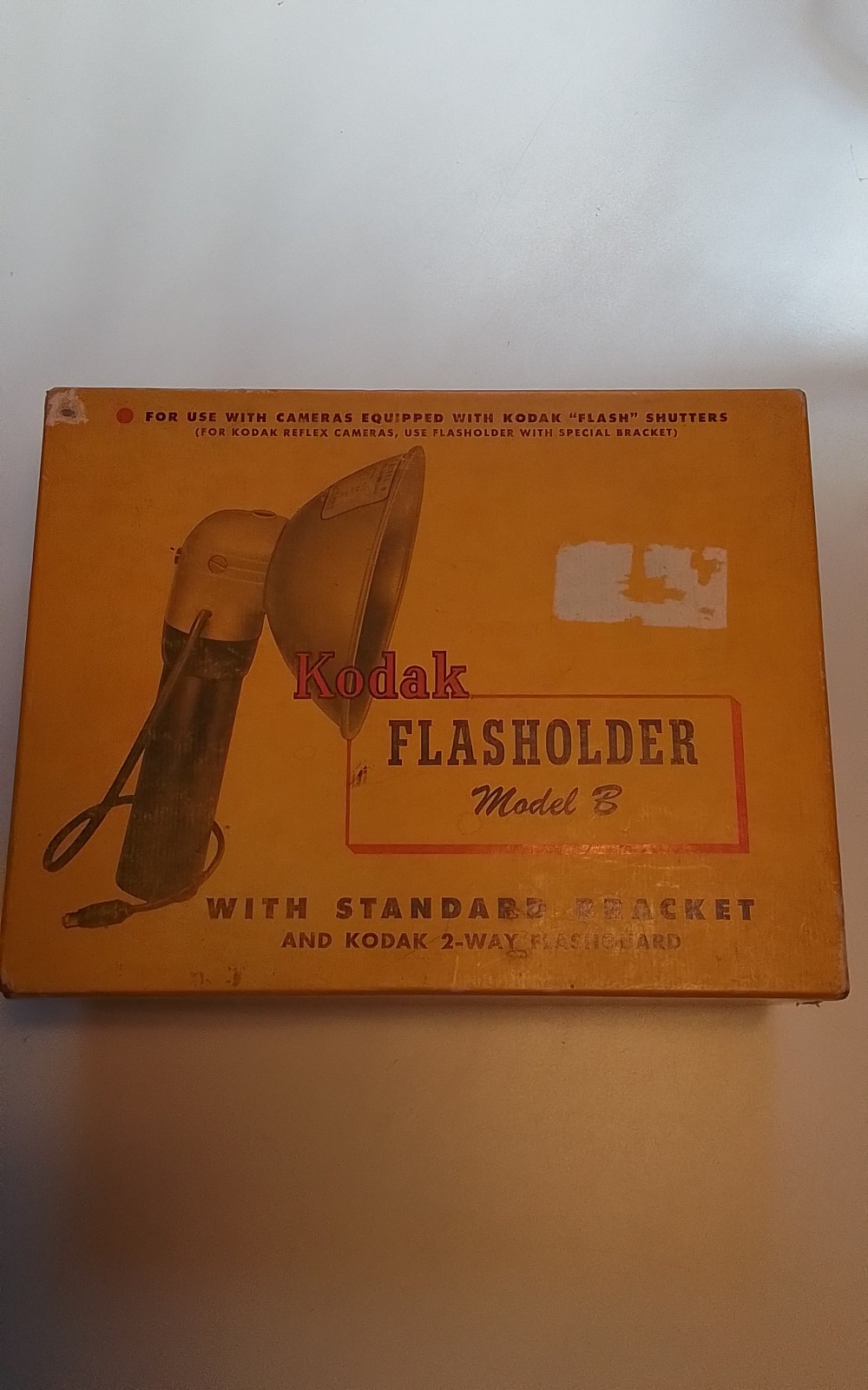 Vintage Kodak Flashholder Model B with bracket and bulb in Original Box