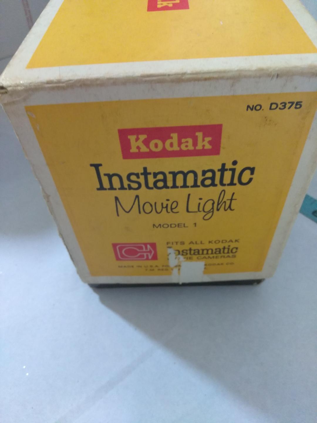 Vintage Kodak Instamatic Movie Light Model 1 With Box No. D375 Not Tested