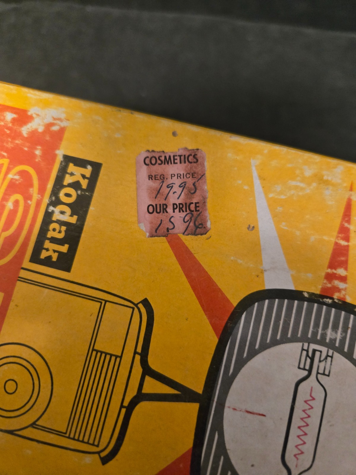 Vtg. Kodak Sun Gun Movie Light WORKS ! Box for Brownie & Hawkeye 8mm