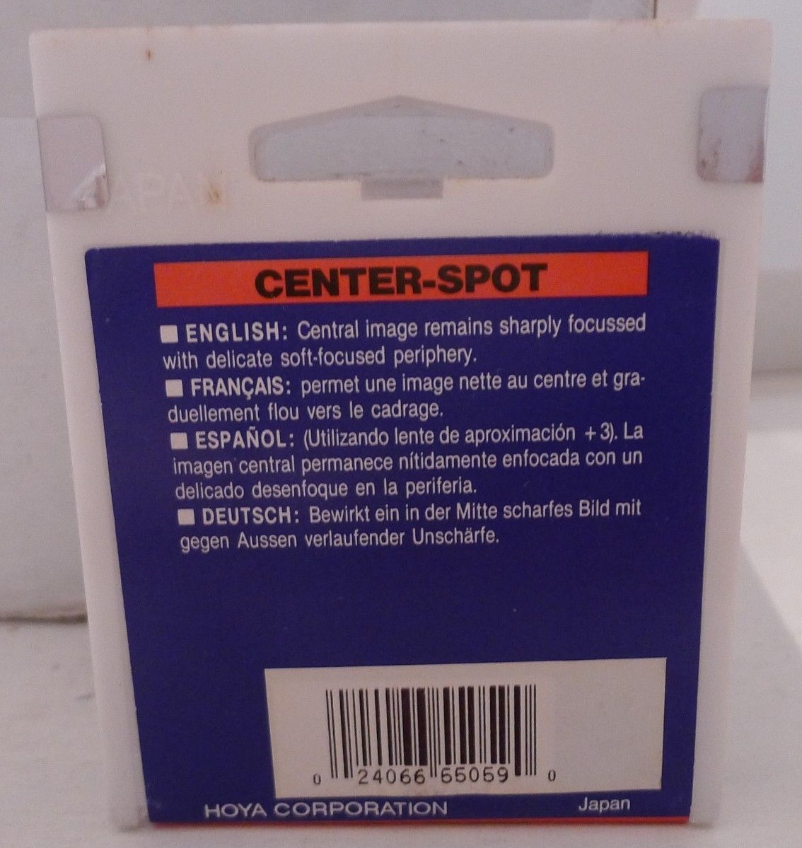 Hoya Center-Spot 55mm Filter +Product Case – NEW – Made in Japan