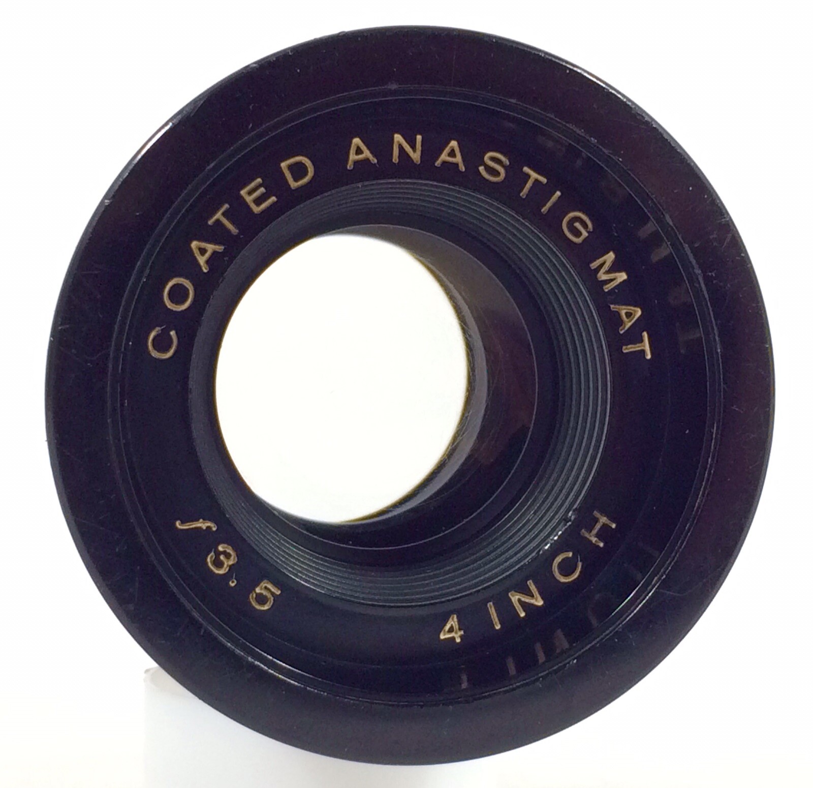 Vtg 4 inch f 3.5 Coated Anastigmat Projector Lens Projection Part 4″ EUC