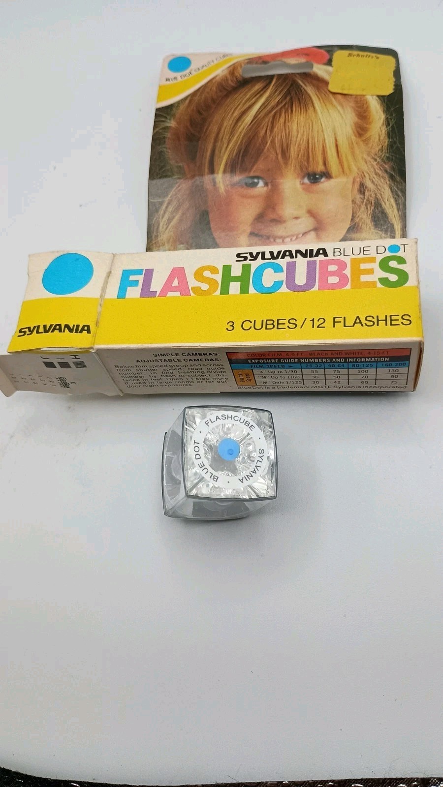 VintageGE Flashbulbs 5B Blue (7 Bulbs) in Original Box Camera Flash &FlashCube(1