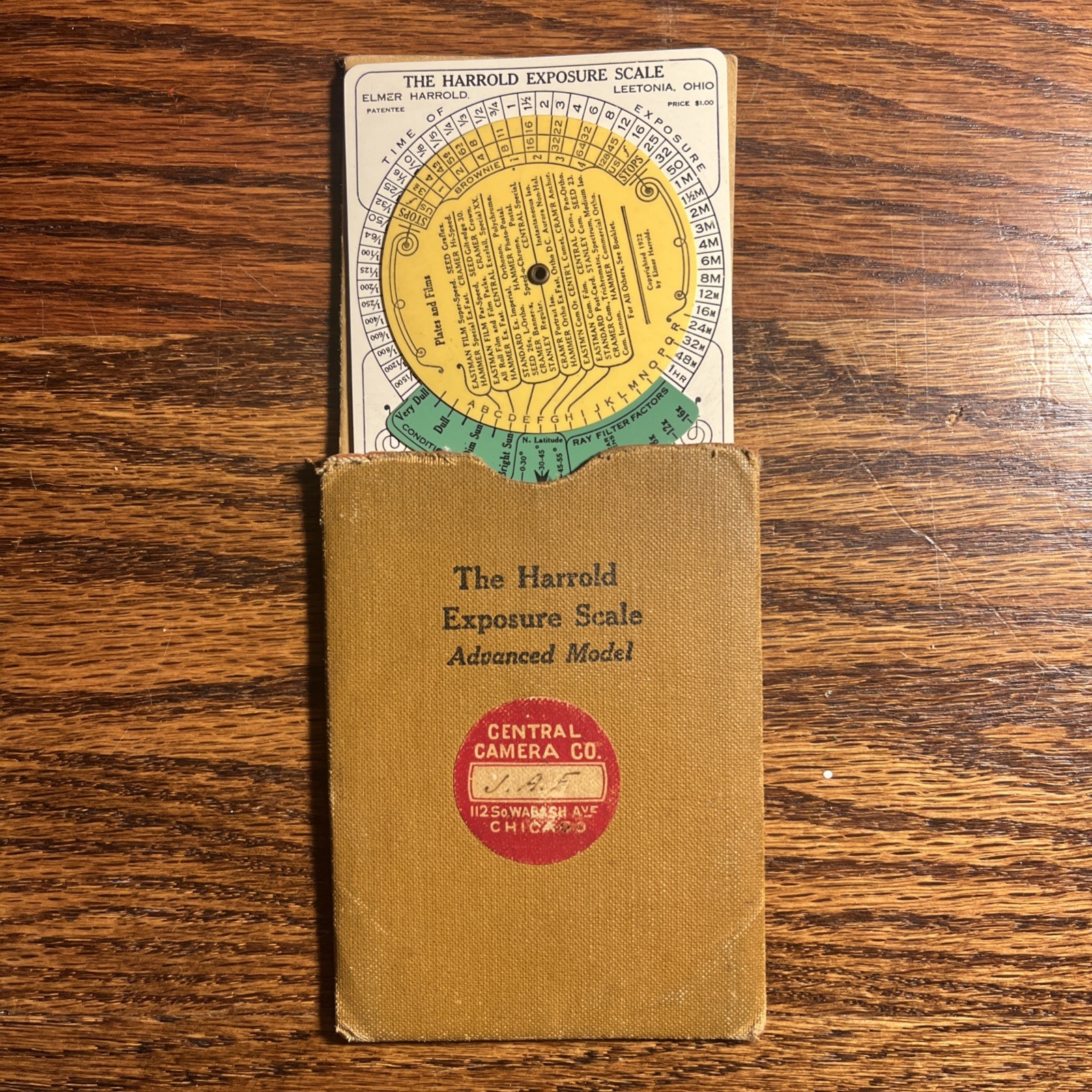 Vintage Harold Exposure Scale Plastic And Metal New Never Used 1940s KODAK