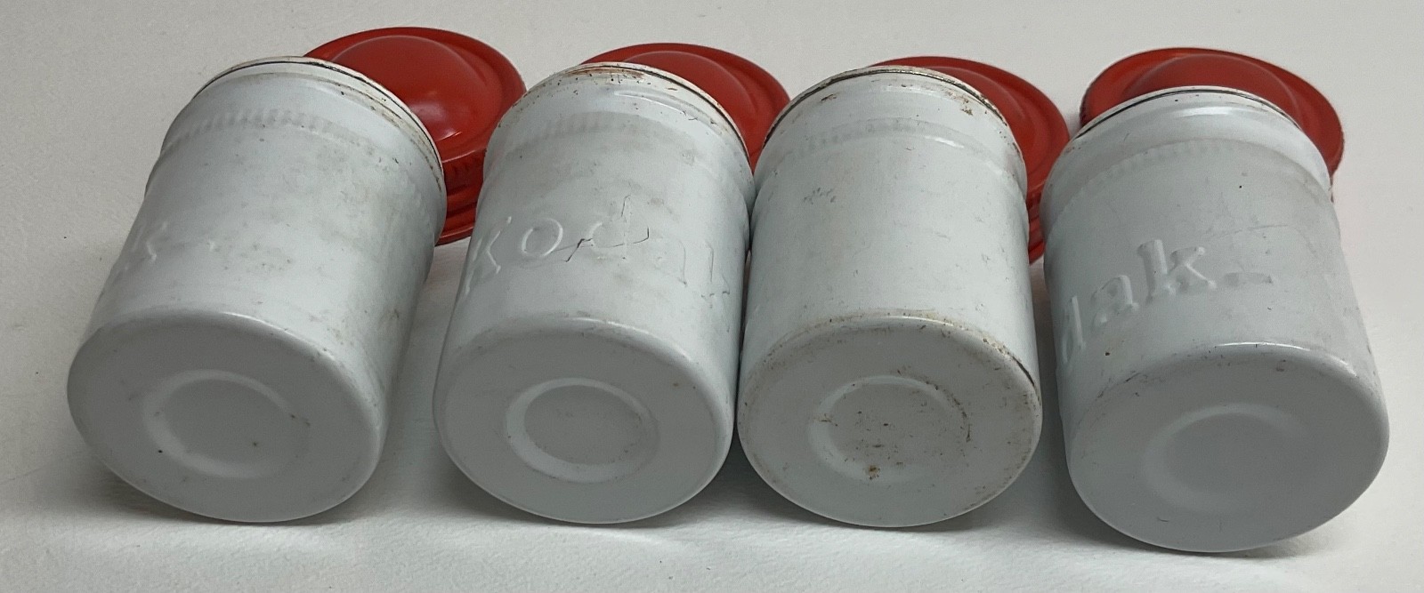 VTG Lot of 4 Kodak 35mm Film Roll Embossed Container Metal Tin Can Canister