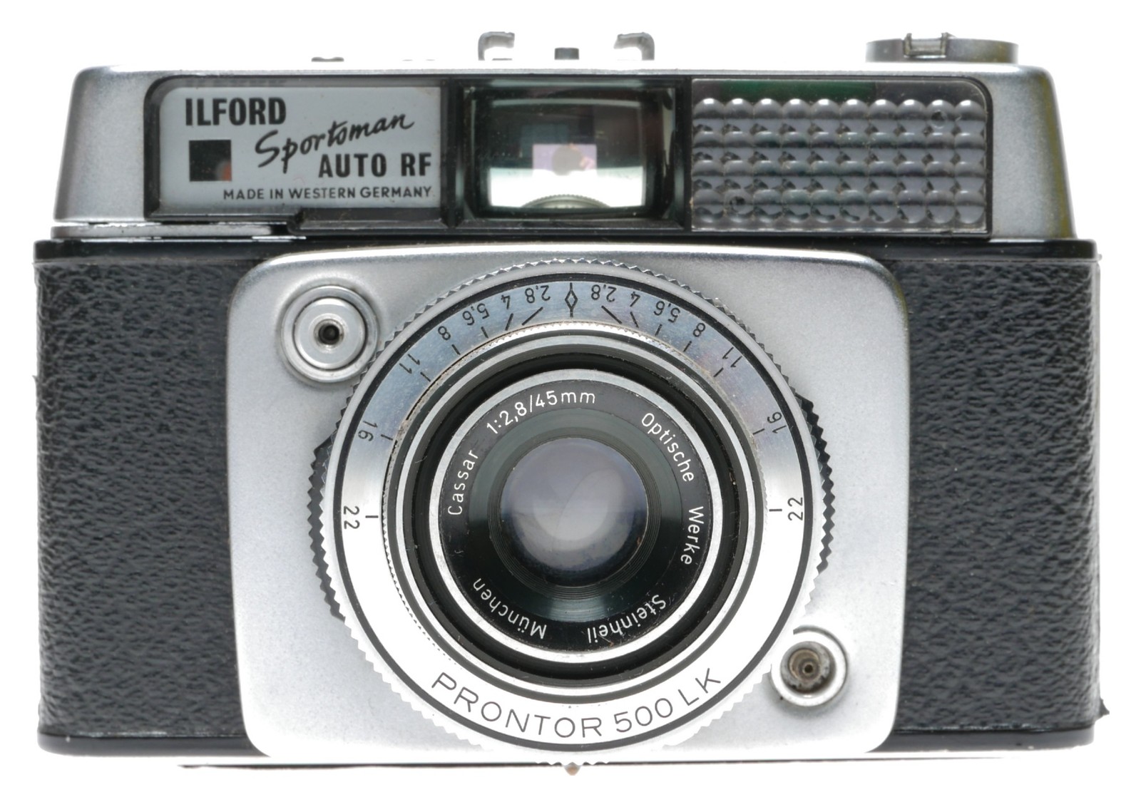Ilford Sportsman Auto 35mm RF Camera Steinheil Cassar 1:2.8/45mm