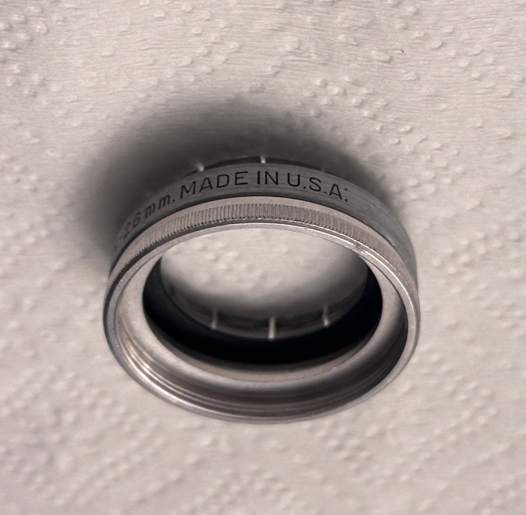VINTAGE KODAK SERIES V PUSH-ON FILTER ADAPTER RING 1 1/32 in – 26mm looks nice