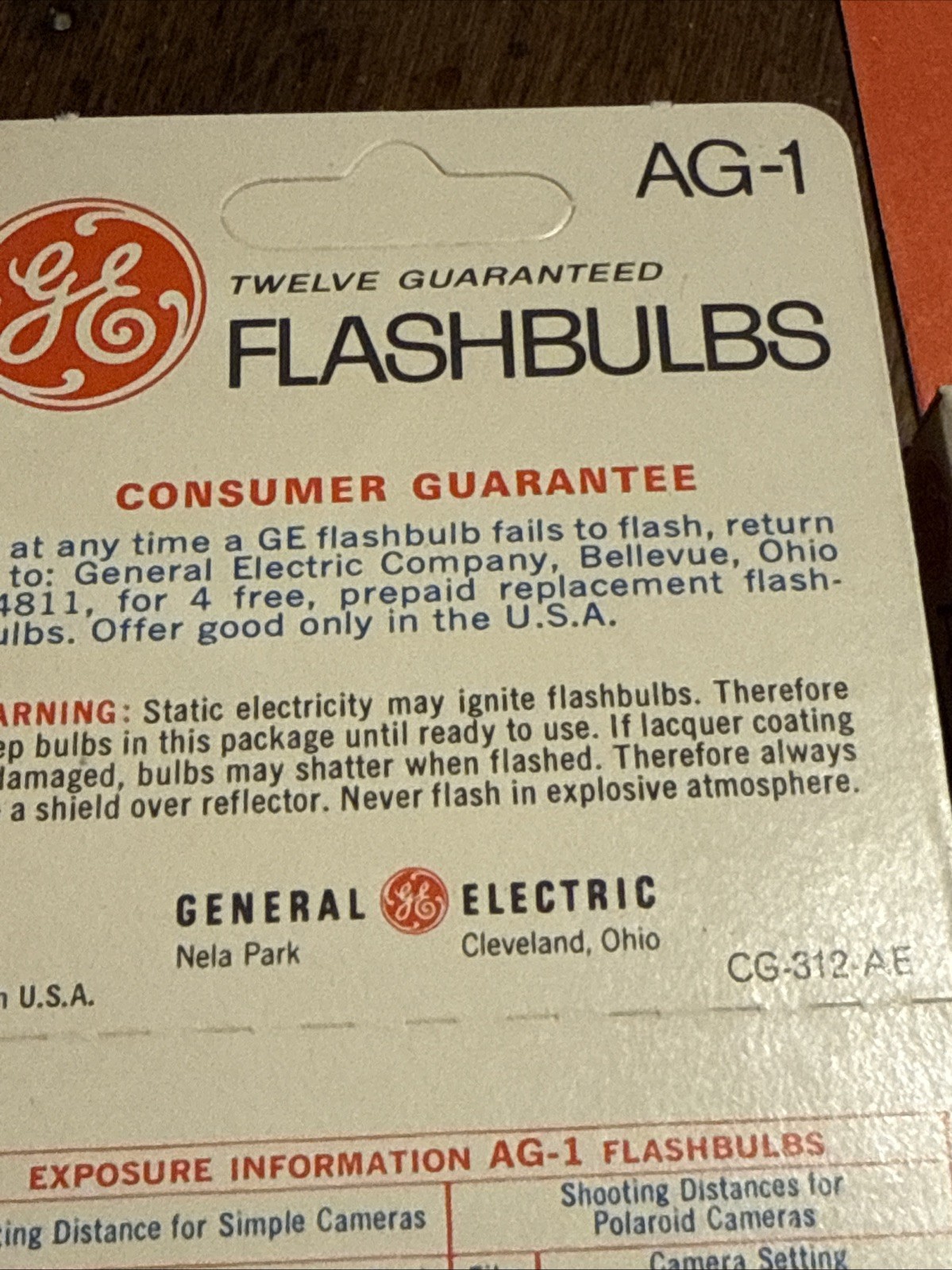 Vintage GE General Electric AG-1 Flashbulbs Qty 12 X 8 in Original Boxes