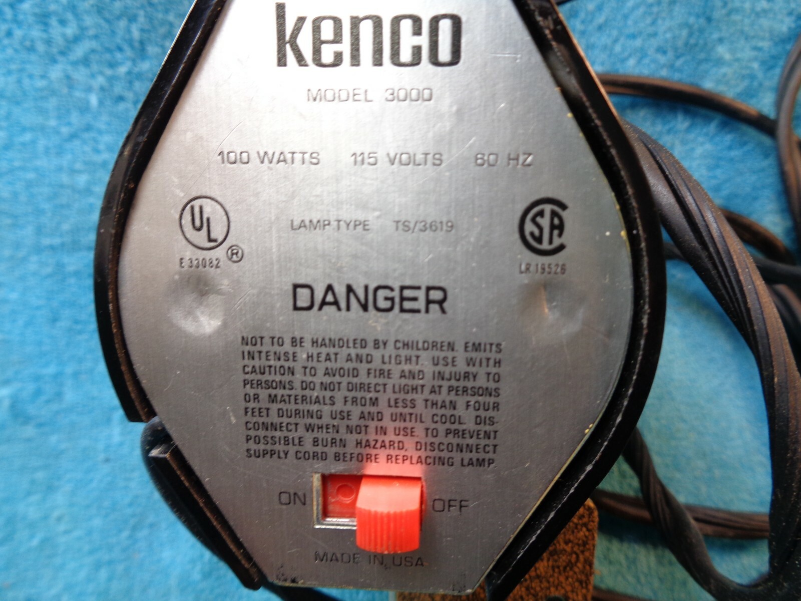 Vtg Kenco XL Mini Sealed Beam 100 Watt Movie Bounce Light # 3000 USA Made Works