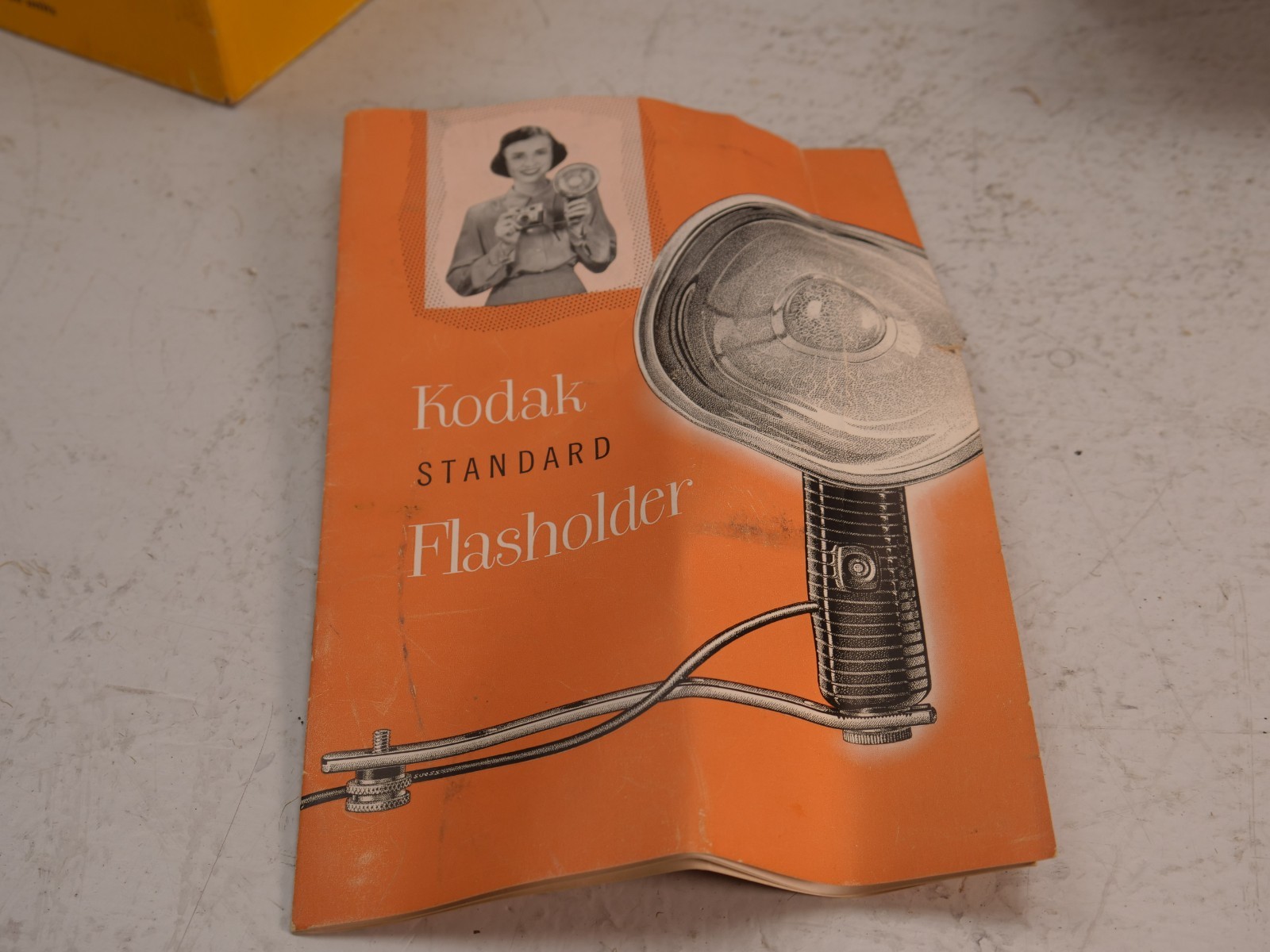 Kodak Flash Holder w/ Standard Bracket w/ Box Instructions Brown