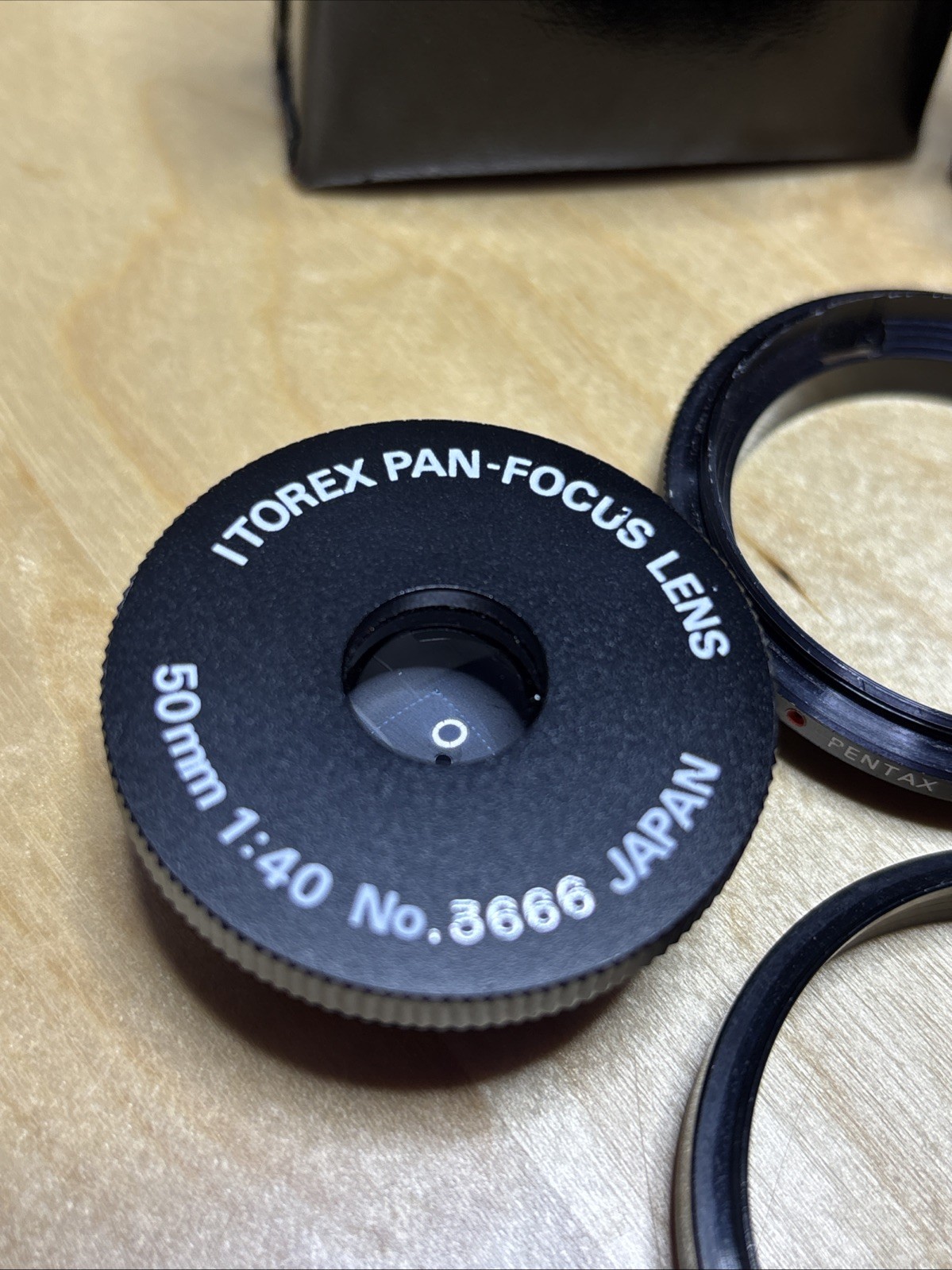 Itorex Pan-Focus Lens 50mm 1:40 Pin Hole with 3 Adapters Included, With Cases.