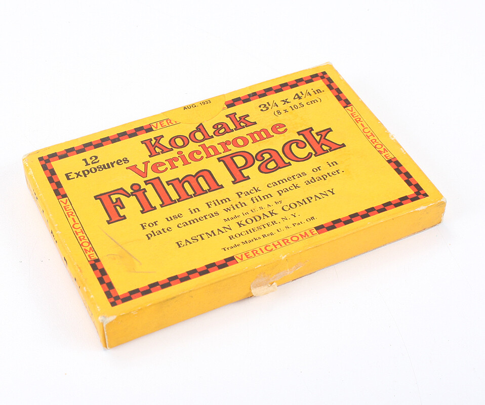 KODAK 3-1/4 X 4-1/4 VERICHROME FILM PACK EMPTY BOX ONLY NO FILM/PACK/cks/197084