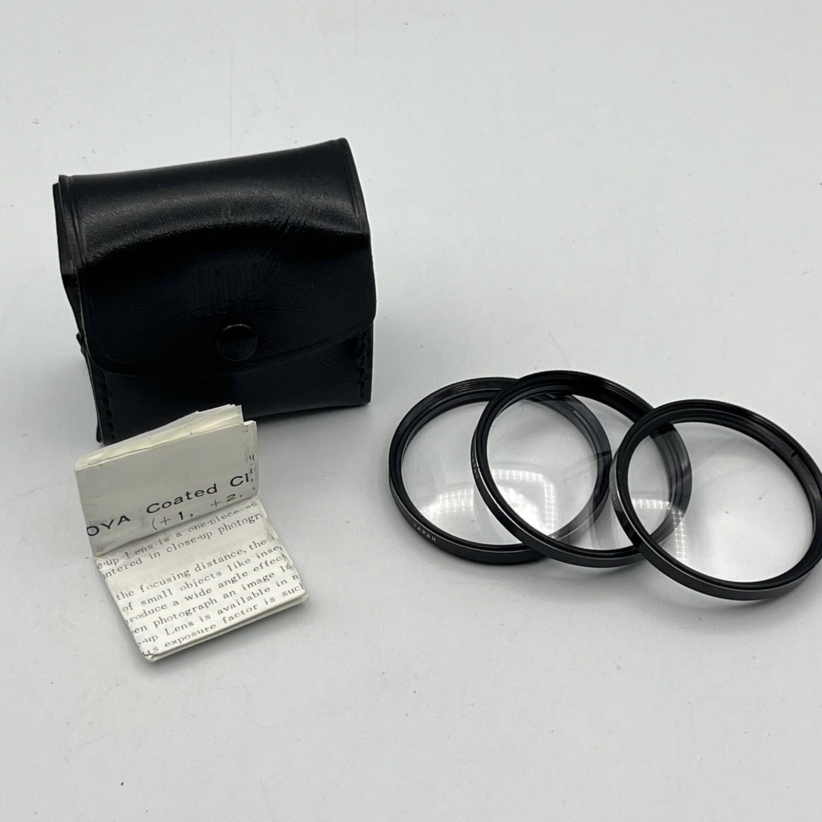 Hoya Close-Up Lens Filter Kit Set 49mm 49.0s +1 +2 +3 – With Case & Instructions