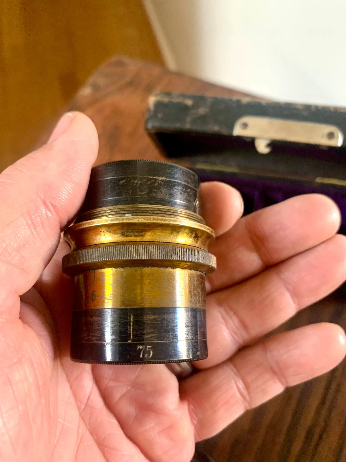 Antique Lens Casket Set | Emil Busch Vademecum Lens Gasket Set | 7 Lens 15-75mm