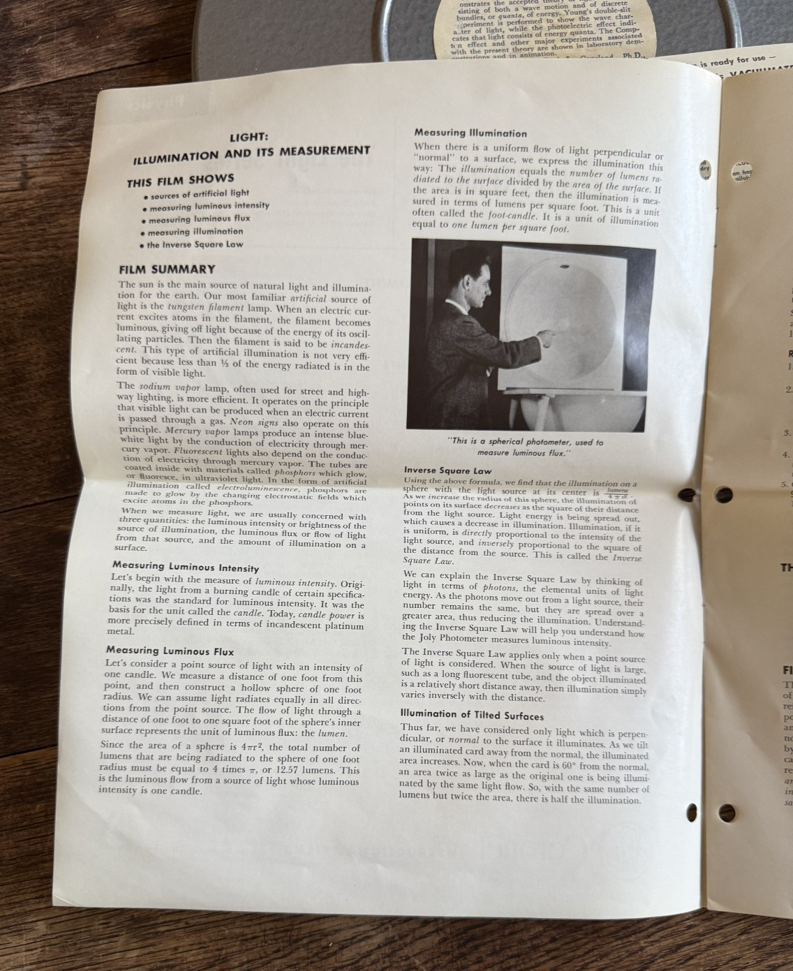 Vtg 1940’s / 50’s Coronet Film Light : Wave and Quantum Theories Reel to Reel