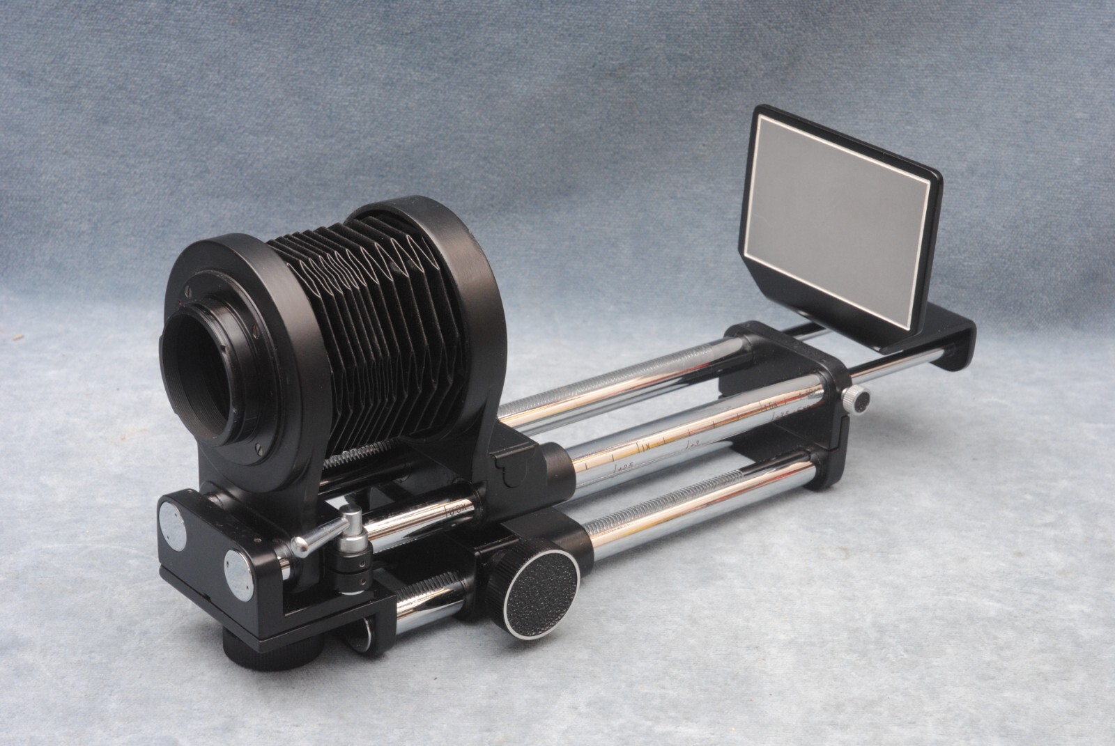 TOPCON DOUBLE RAIL BELLOWS III, MACRO STAGE & IB, BOXES, MADE IN JAPAN