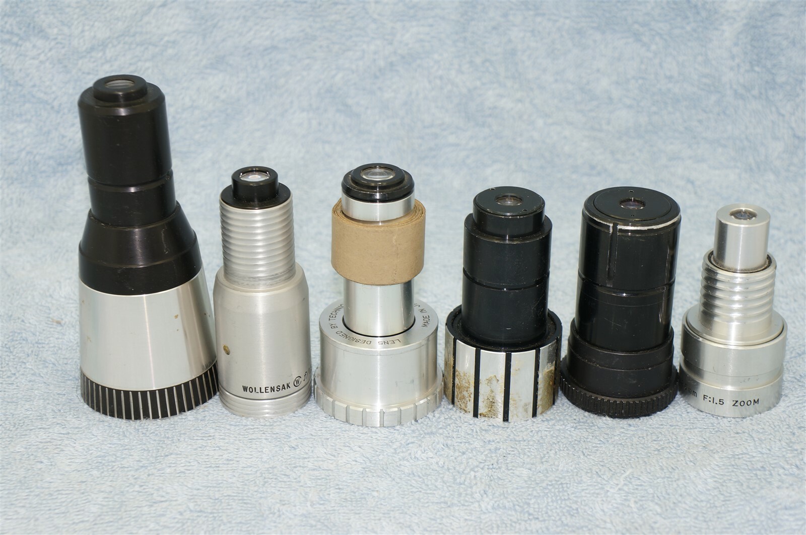 8mm Film Projector Zoom Lens Lot Mixed Brands 6 Lenses