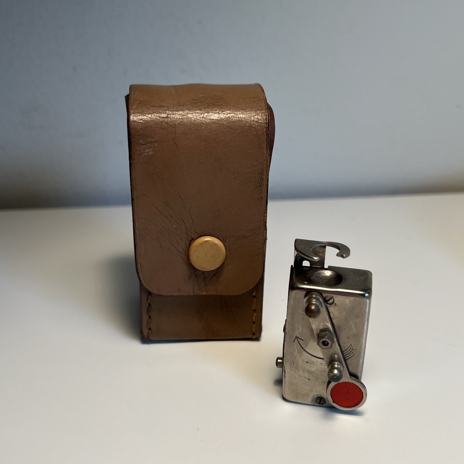 Vintage Autoknips Auto Self Timer Leather Case Germany Camera Photography Metal