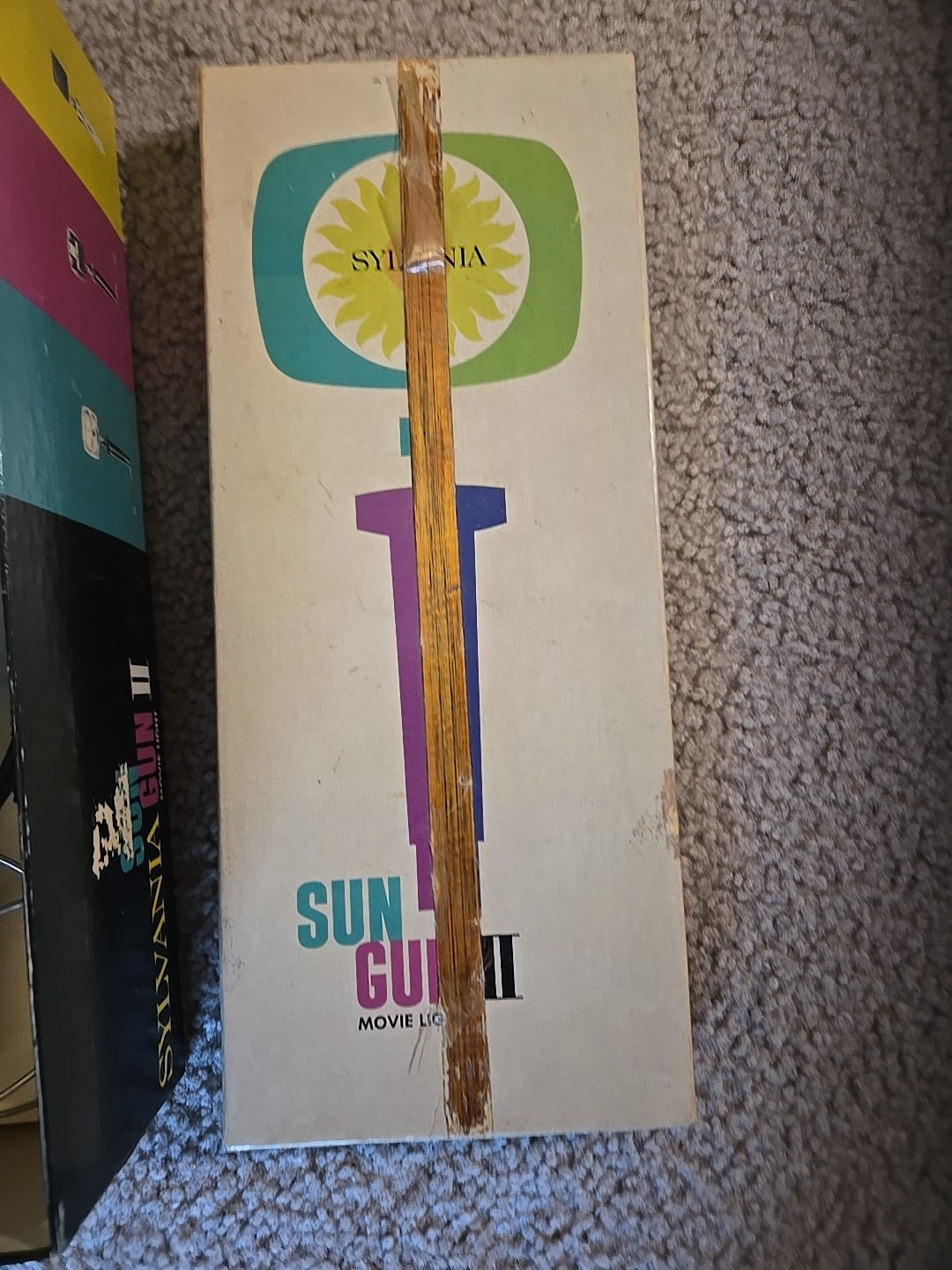 Vintage Sylvania Sun Gun II Movie Light w/Original Box Works Great! Model SG-55