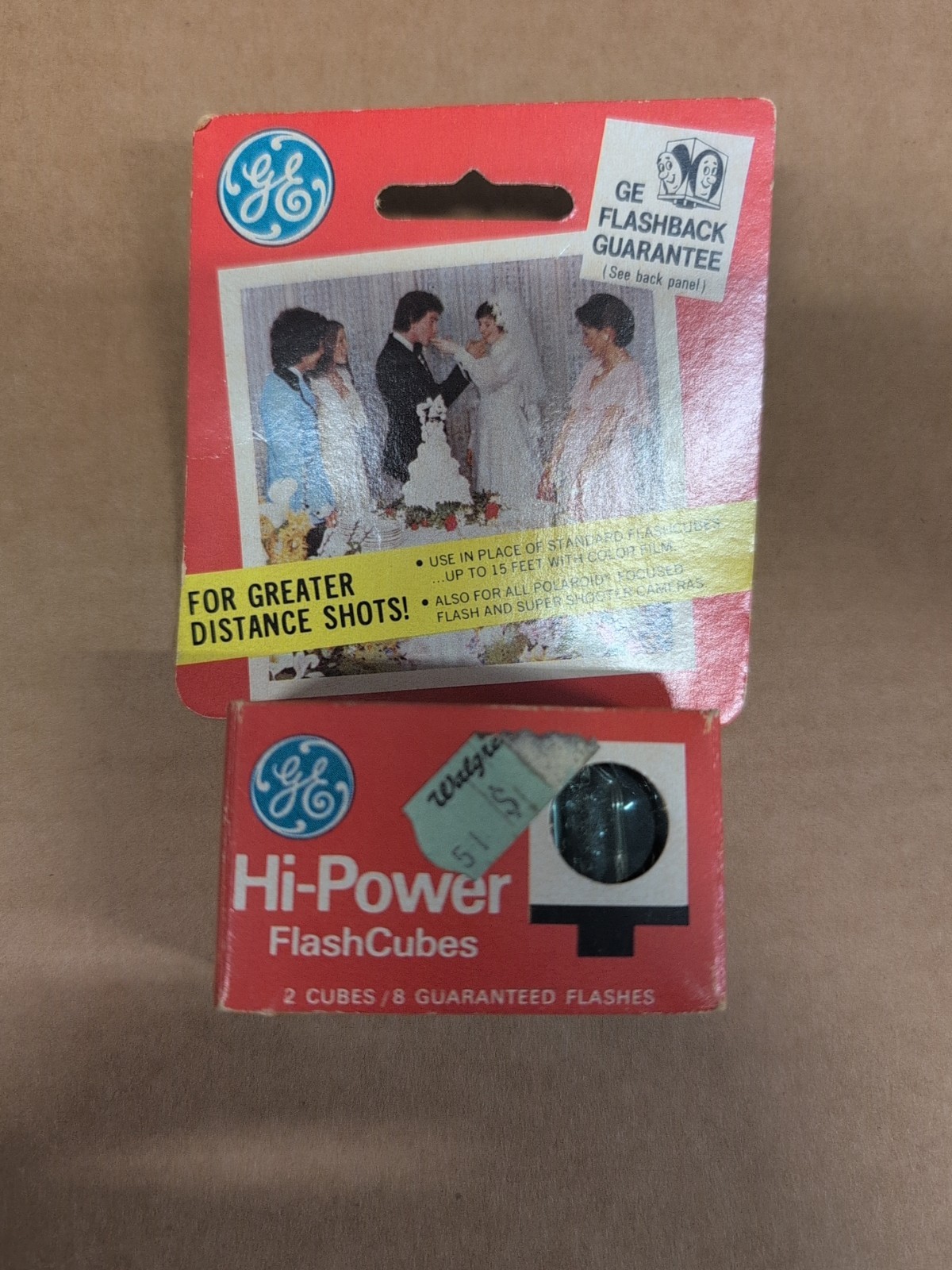 Vintage NOS New Package GE Hi-Power Flash Cubes 2 Pack 8 Flashes for Cameras
