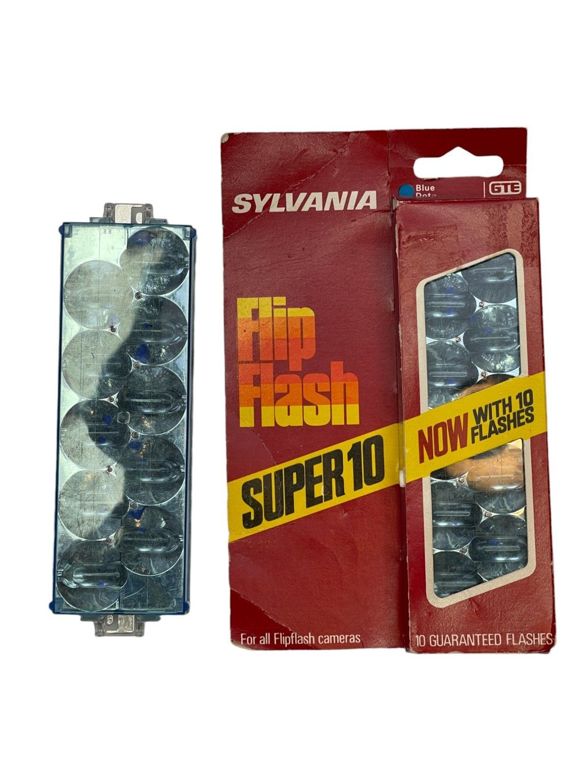 Sylvania Flip Flash Super 10 Flash Bar, Blue Dot, 10 flashes per pack, Lot of 2