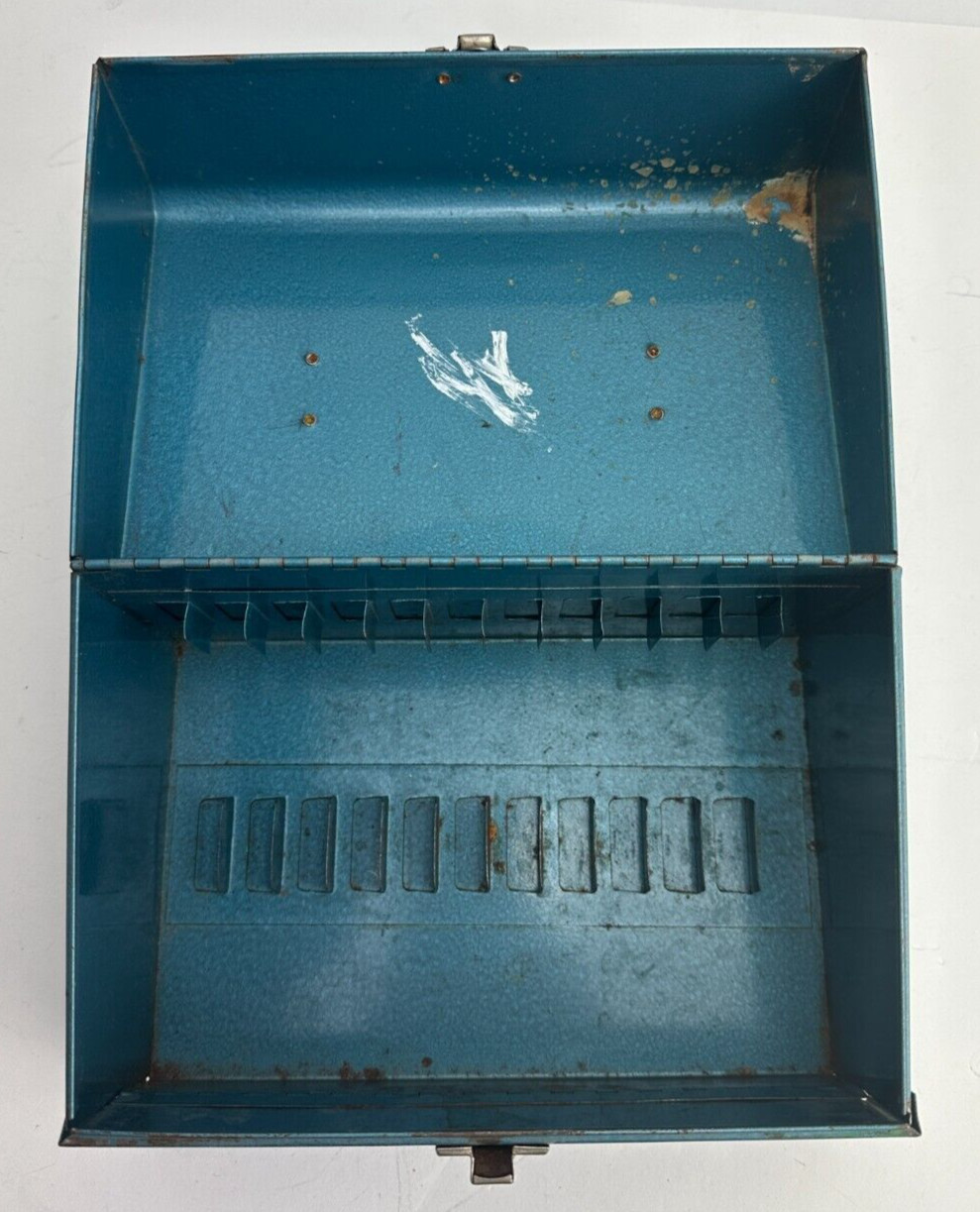 Vintage Logan De Luxe 5 Inch Movie 12 Reel Chest Metal Storage Box Carry Tote