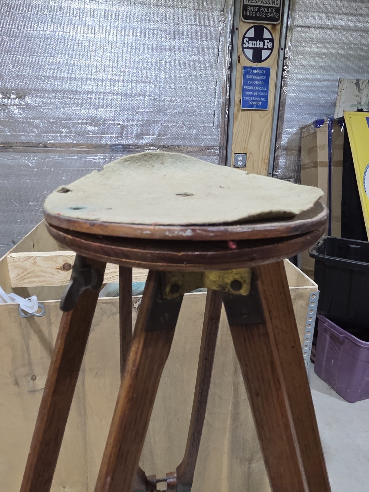 Antique Eastman Kodak Co. wooden Crown Tripod Rare Vintage