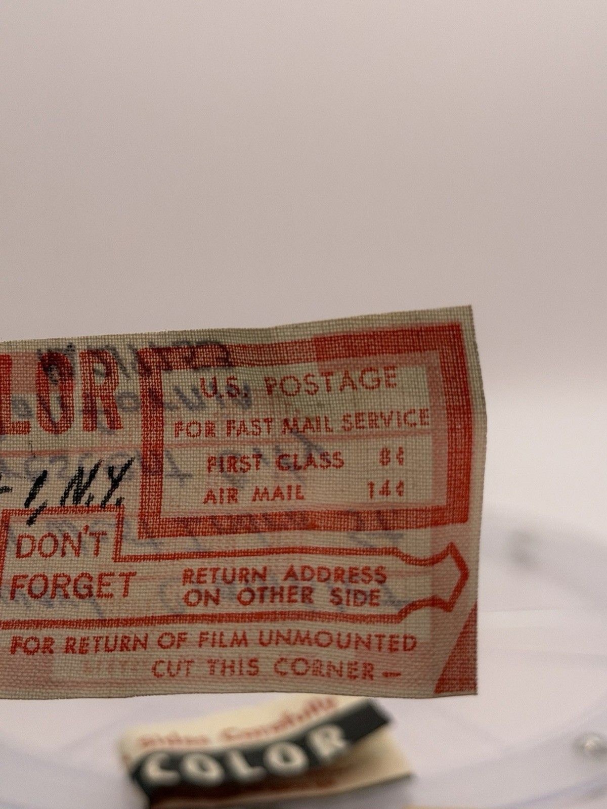 Vintage Technicolor 35mm 20 Exposure Prepaid Film Processing Mailer & Box