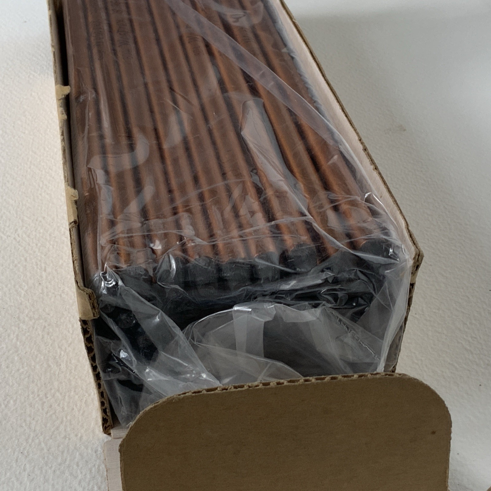 Westrex projector CARBON ARC RODS- 1 BOX of 50 5/16 X 9” negative copper S5169