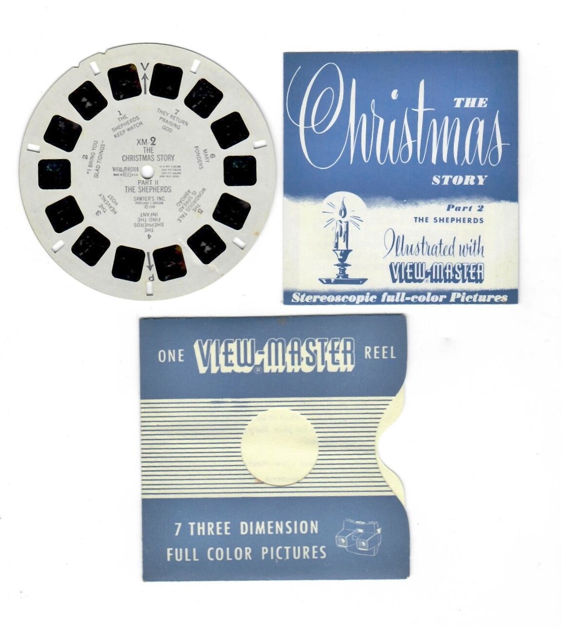 View-Master Reel 1948 Christmas The Shepherds Mini Story Book XM2 -FREE USA SHIP
