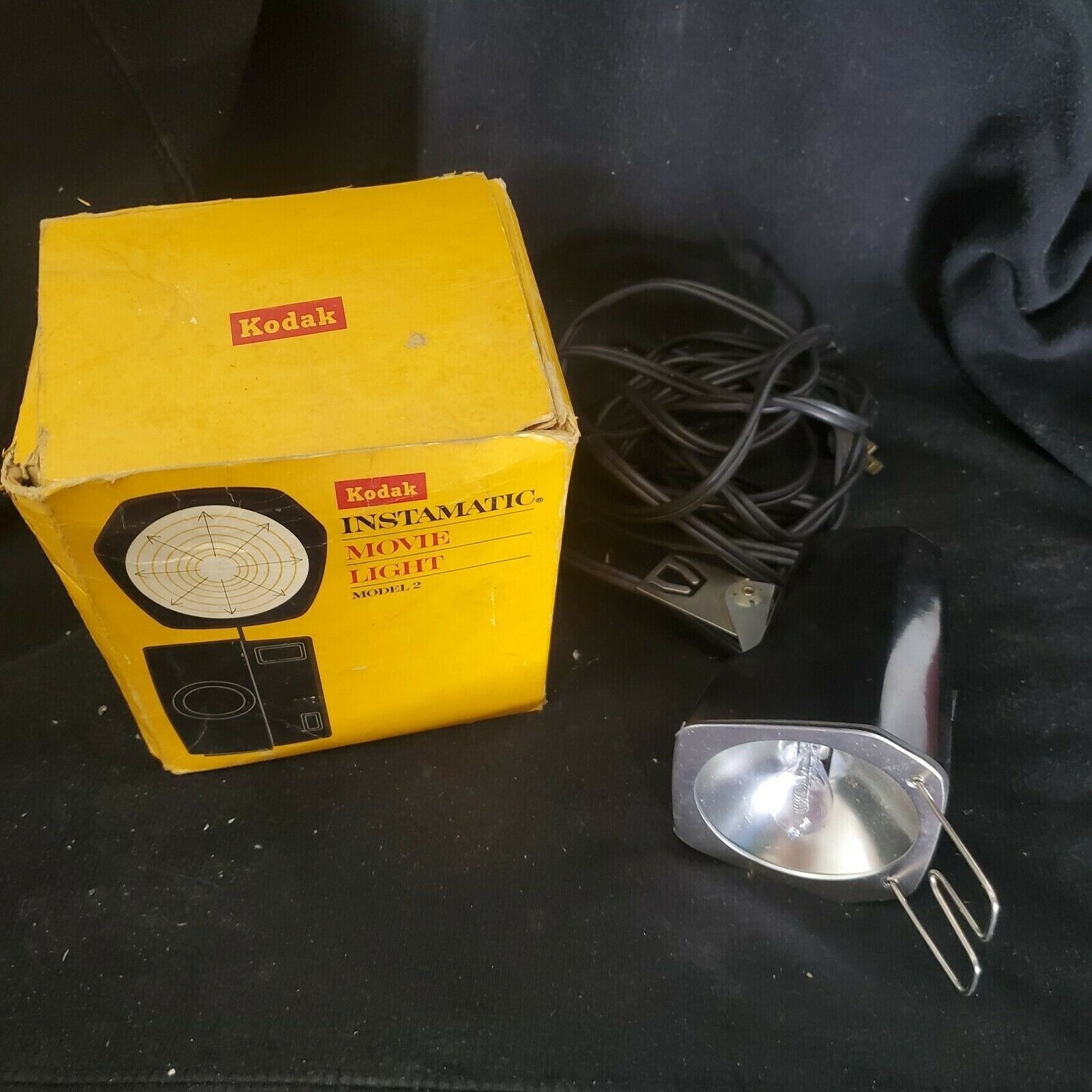Vintage Kodak Instamatic Movie Light Model 2 Tested Works Original Box 1960s
