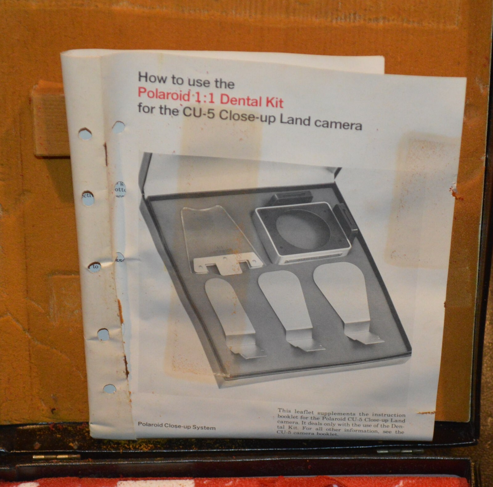 Vintage Polaroid 1: Dental Kit for CU-5 Close Up Land Camera Intraoral Mount