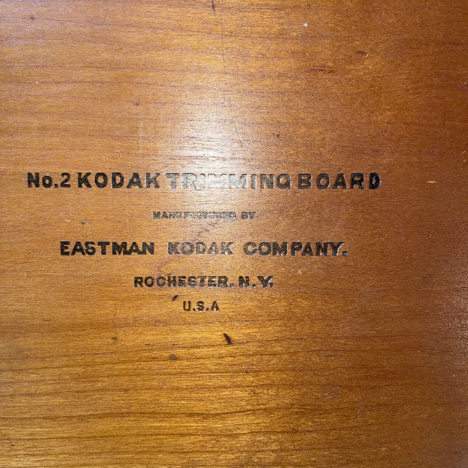 Vintage Eastman Kodak No. 2 Wood Trimming Board Rochester New York