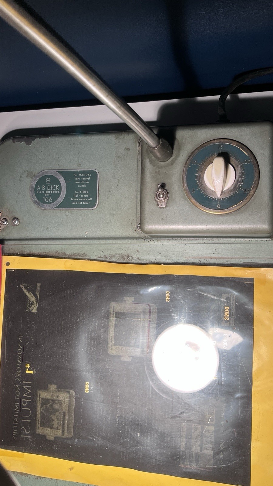 Vintage A.B. Dick Model 106 Plate Exposure Unit