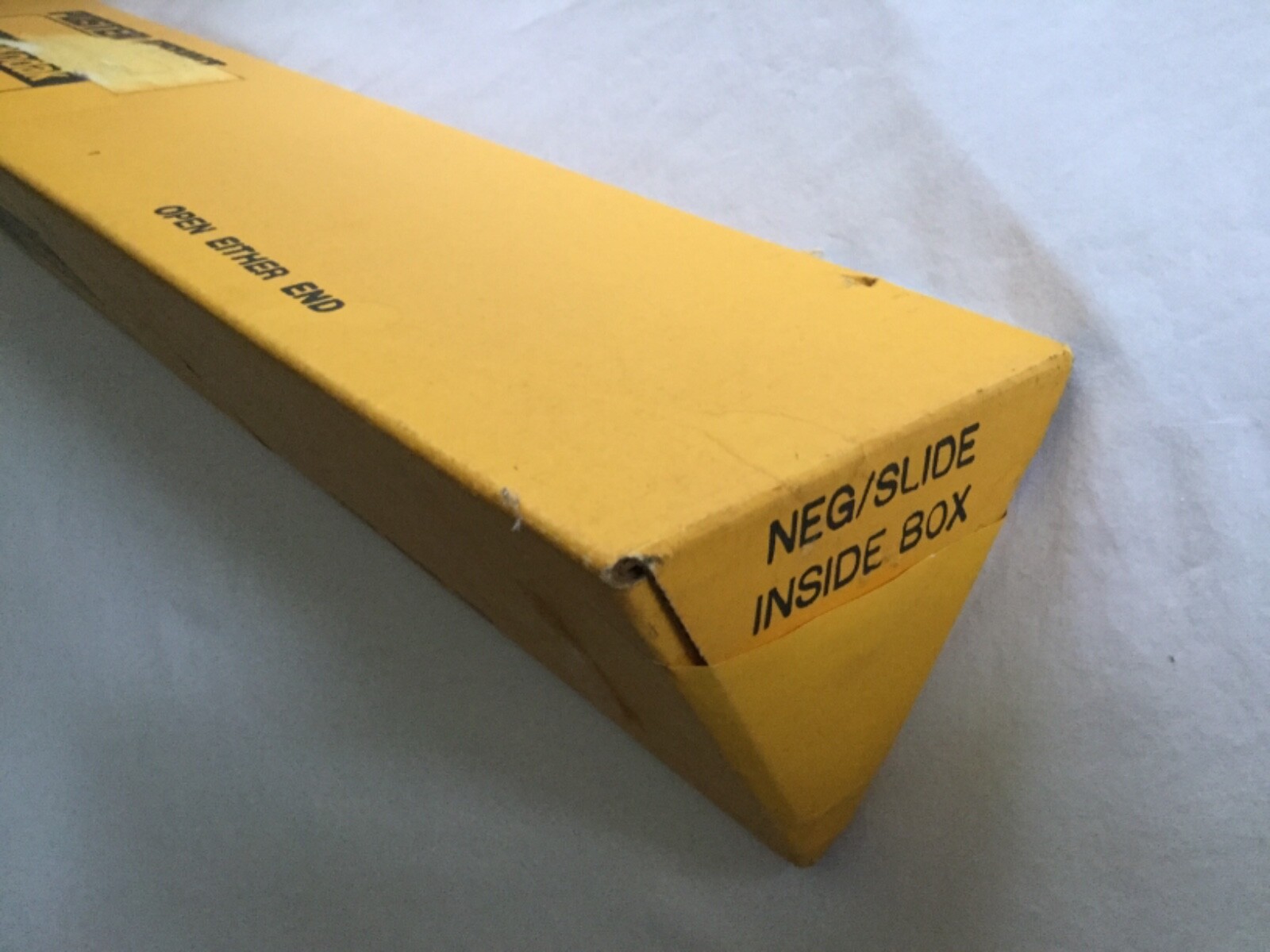 Vintage Kodak Poster Print Shipping Box – Triangular Cardboard – 21 1/2″ Long