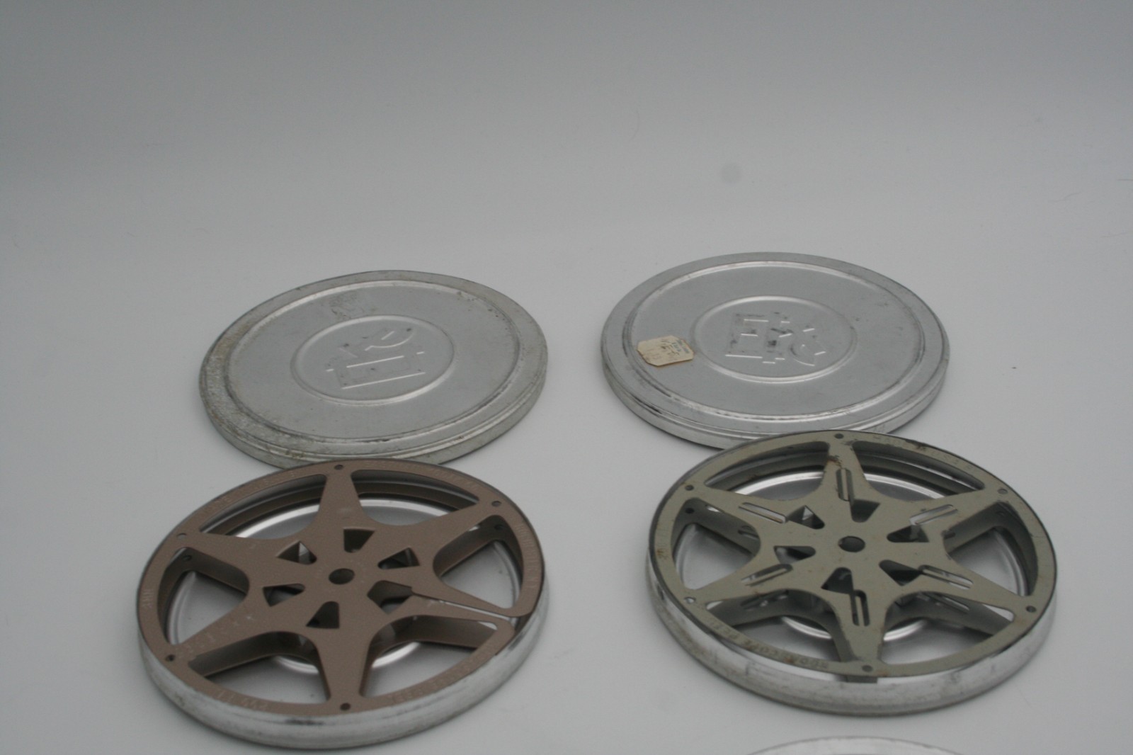 Vintage Film 200 Foot Reels With Tins Kodak Sibley Metal