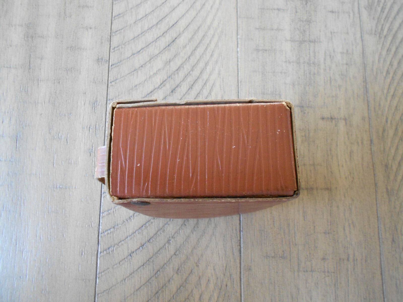 Vintage Mini Cardboard Snap carrying case + handle for Camera? etc 4″x3″x1.75″