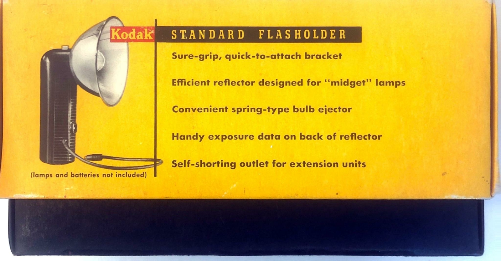 Vintage Kodak Standard Flasholder with Kodak Flashpack, manual, box